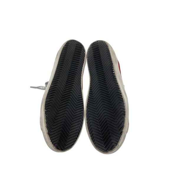 Golden Goose Super-Star Brown Rubber Distressed Metallic Leather-Trimmed Suede - Picture 5 of 5